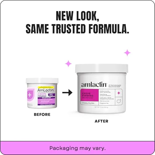 AmLactin Crepe Firming Cream - Therapeutic Skin Tightening Cream for Body – No-Scrub Exfoliator and Moisturizer, Skin Care with 15% Lactic Acid AHA, 12 oz (Packaging May Vary) - Image 7