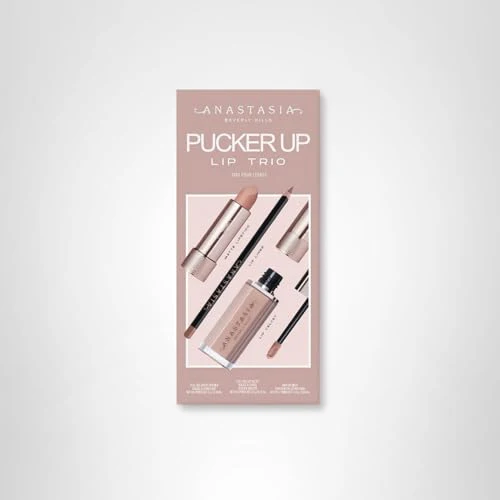 Anastasia Beverly Hills - 2025 Pucker Up Lip Trio - Lipstick Blush Brown/Lip Velvet Crush/Lip Liner Malt - Holiday Gift Set - Image 2