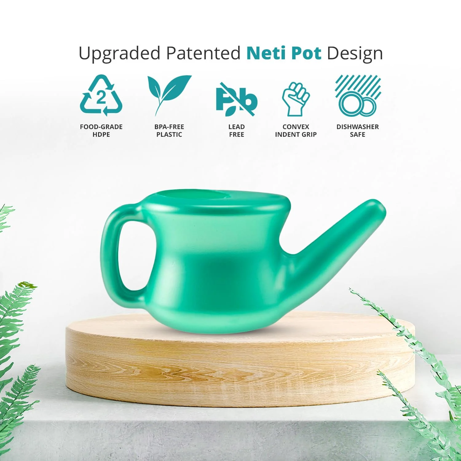 Ancient Secrets Neti Pot Sinus Rinse - Nasal Cleansing Pot, Plastic Travel Model, Nasal Irrigation, BPA-Free Neti Pot + 6 Pre-Measured Packs of Nasal Cleansing Salt - Image 6