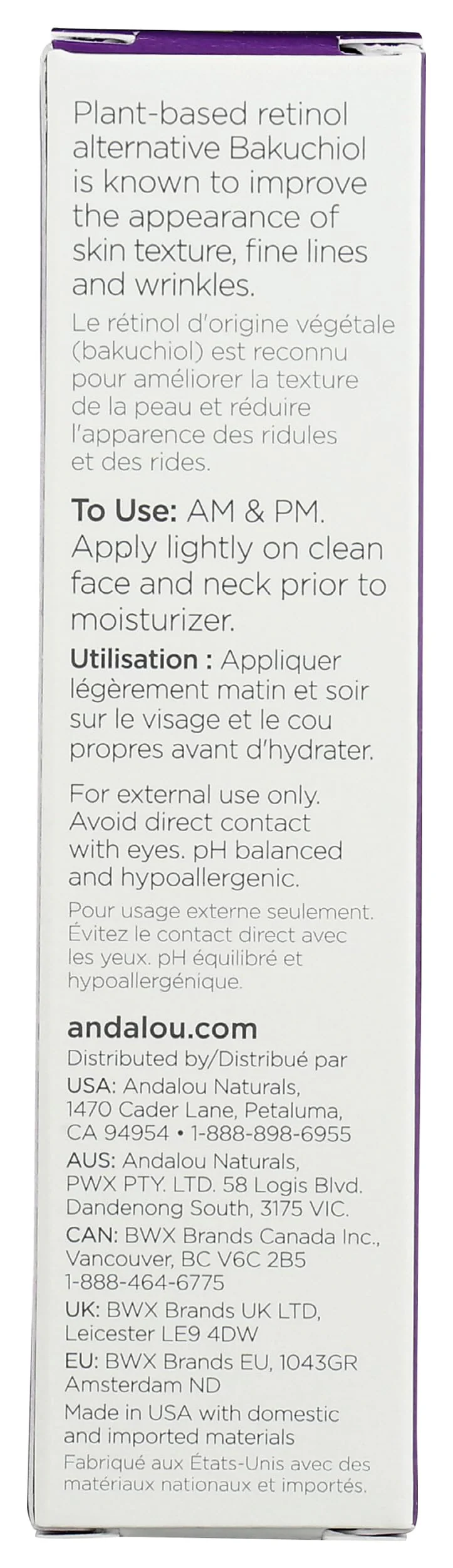 Andalou Naturals Rejuvenating Serum with Plant Based Retinol, 1 Oz - Image 2