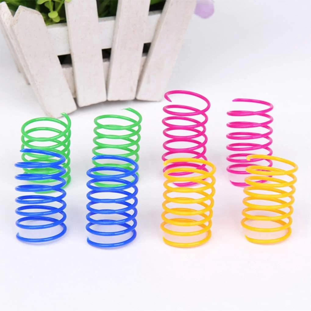 Andiker Interactive Cat Spiral Creative Spring Toy to Kill Time and Keep Fit, Sturdy and Heavy Plastic for Swatting, Biting, Hunting Kitten Toys, Colorful, 12 pcs - Image 4