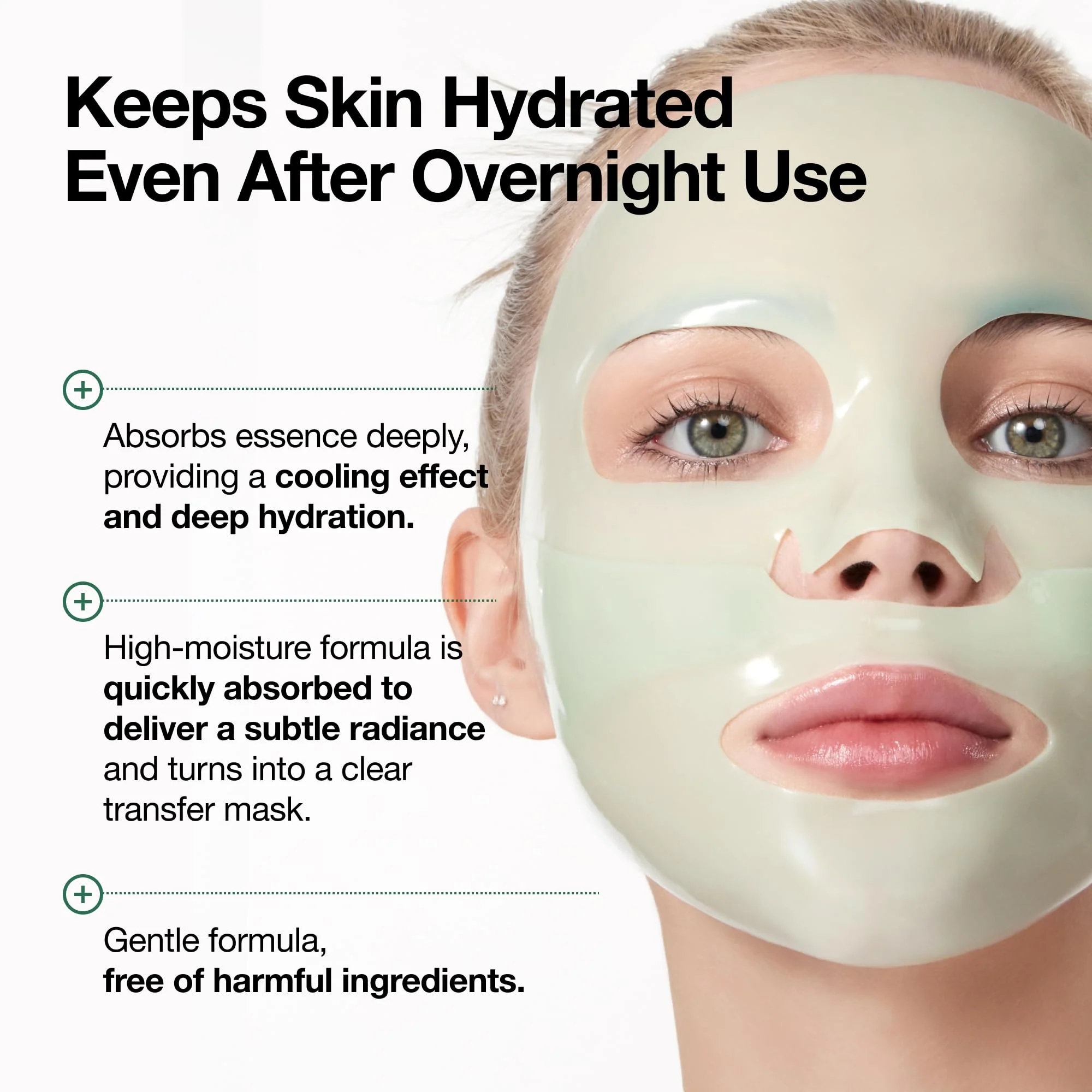 ANUA Heartleaf 70 Soothing Collagen Mask, Overnight Face Mask for Glass Skin, hyaluronic acid, Collagen, Soothing & hydration Facial Mask for Sensitive Skin, Natural Color, Korean Skin Care (38g, 4ea) - Image 5