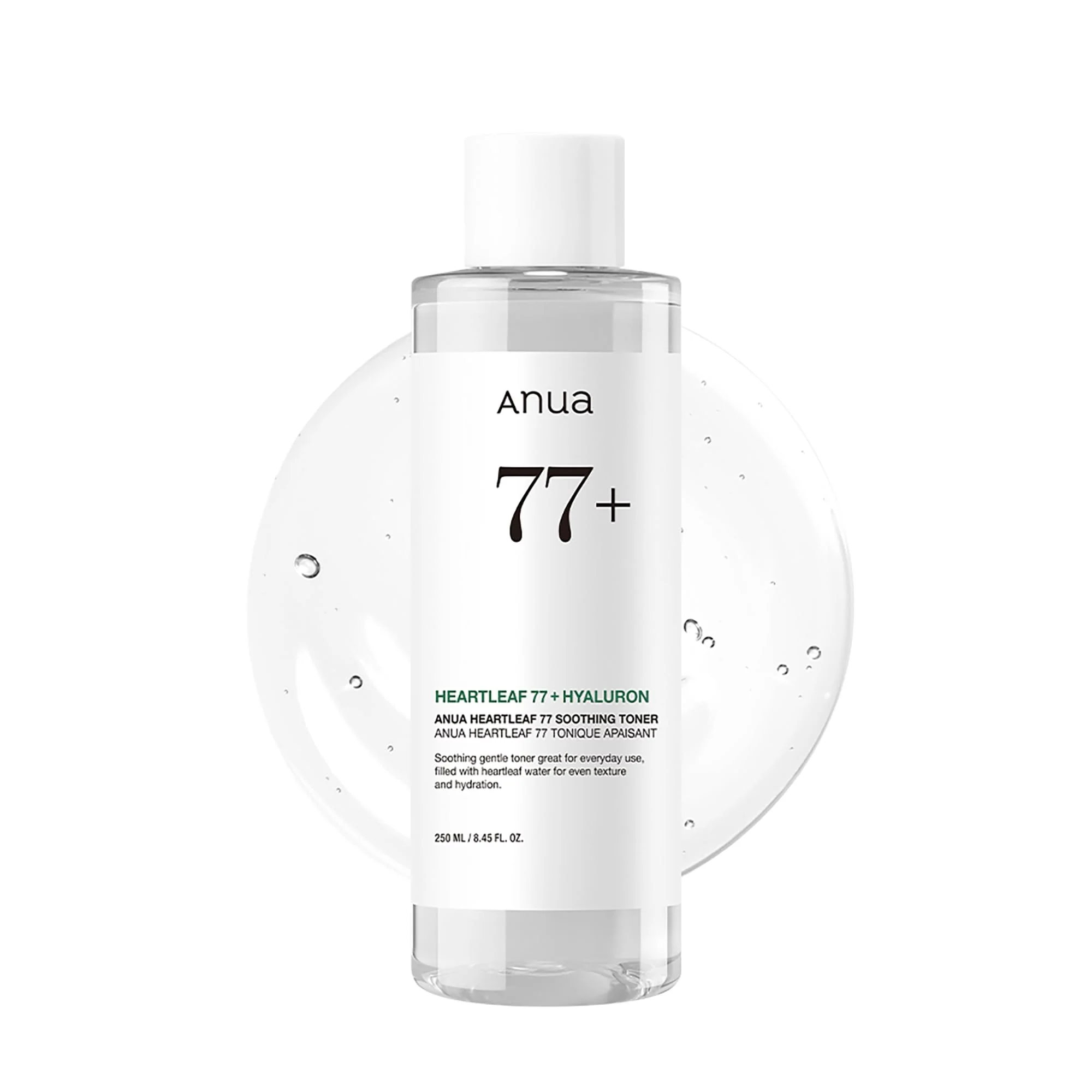Anua Heartleaf 77 Soothing Toner, Moisturizing & Calming Facial Toner for Glass Skin, Hyaluronic Acid, Lightweight Hydration for Sensitive Skin, Redness Relief, Korean Skincare, 8.45 fl.oz