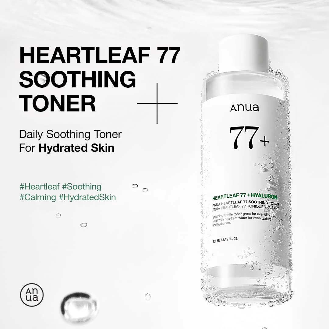 Anua Heartleaf 77 Soothing Toner, Moisturizing & Calming Facial Toner for Glass Skin, Hyaluronic Acid, Lightweight Hydration for Sensitive Skin, Redness Relief, Korean Skincare, 8.45 fl.oz - Image 6