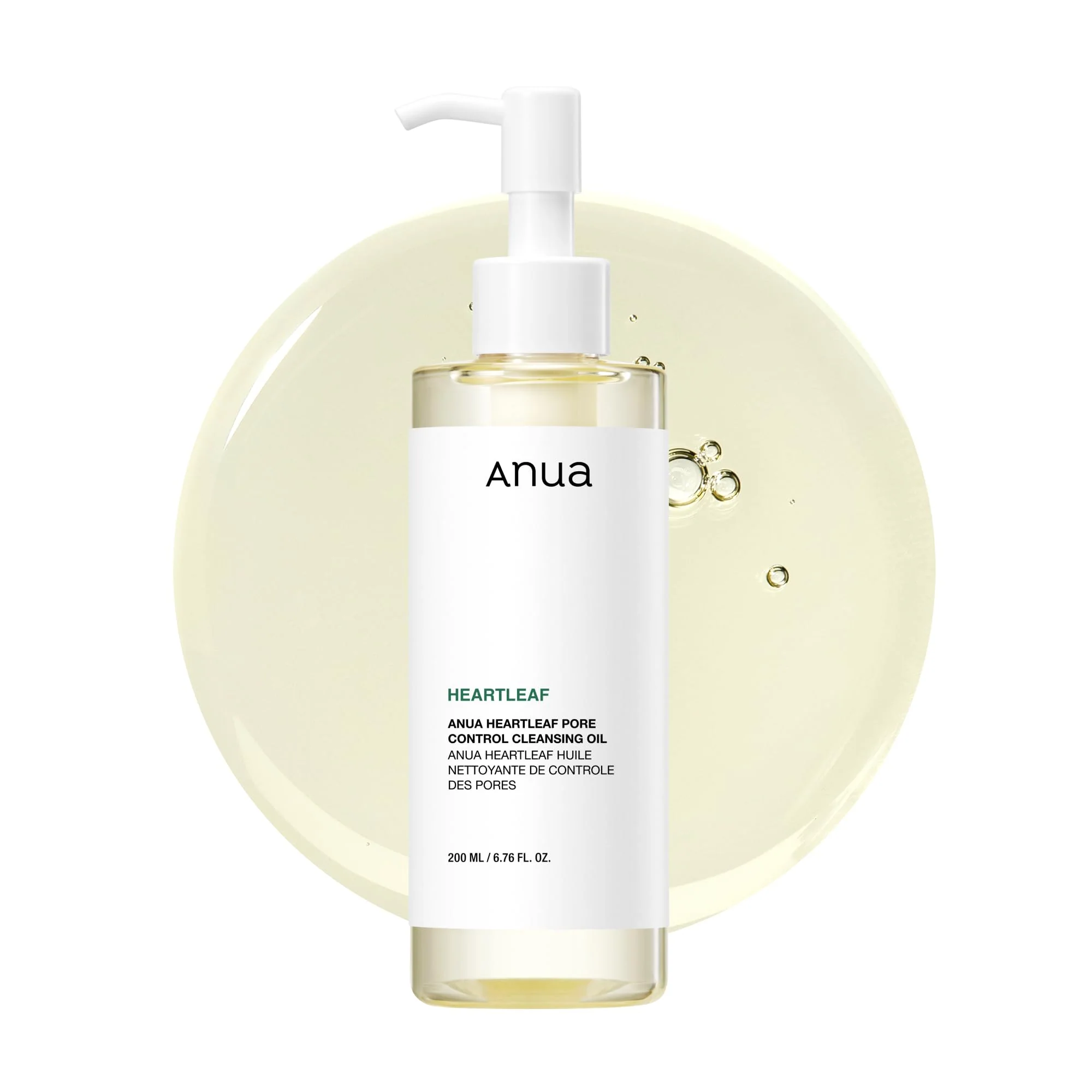 Anua Heartleaf Pore Control Cleansing Oil, Oil Cleanser for Face, Makeup Blackhead Remover, Korean Skin Care 6.76 fl oz(200ml) (original)
