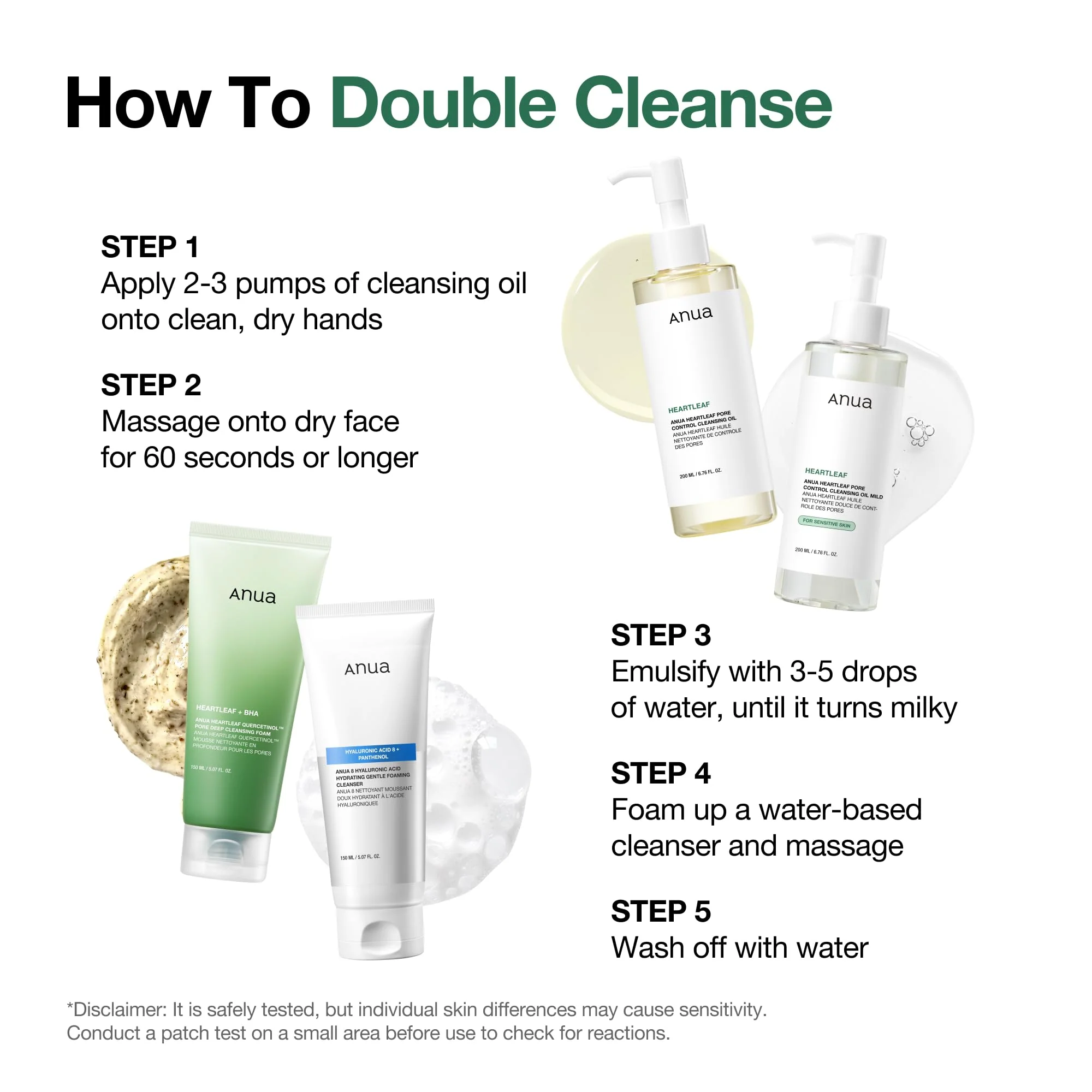 Anua Heartleaf Pore Control Cleansing Oil, Oil Cleanser for Face, Makeup Blackhead Remover, Korean Skin Care 6.76 fl oz(200ml) (original) - Image 4
