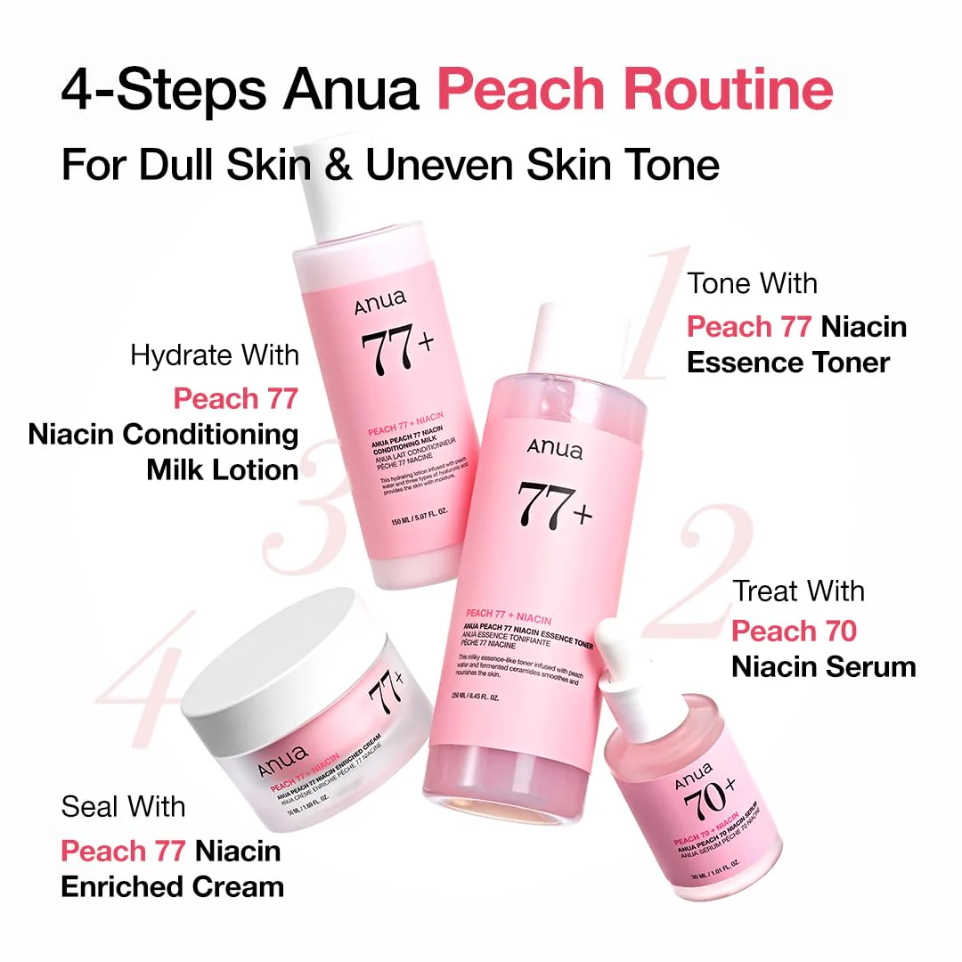 Anua Peach 77 Niacin Essence Toner 250ml / Brightening Toner for Face, Niacinamide, Panthenol, Ceramides, Facial Toner for Glass Skin, Korean Skin Care (8.45 fl.oz.) - Image 5