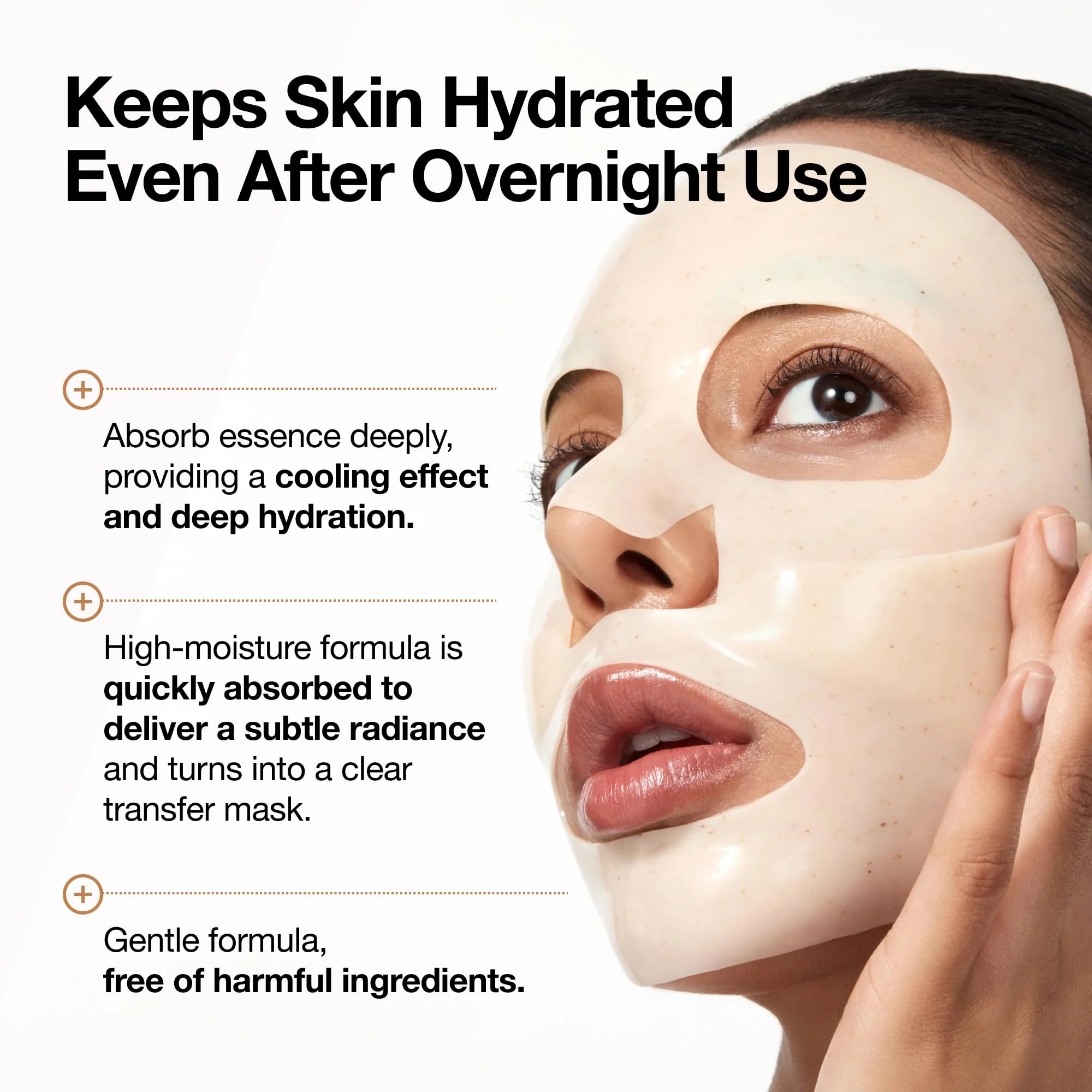 ANUA Rice 70 Glow Collagen Mask, Overnight Face Mask for Glass Skin, Ceramide, Collagen Facial Mask, Skin Moisture Barrier, Tightening Care, Natural Color, Korean Skin Care (38g, 4ea) - Image 5