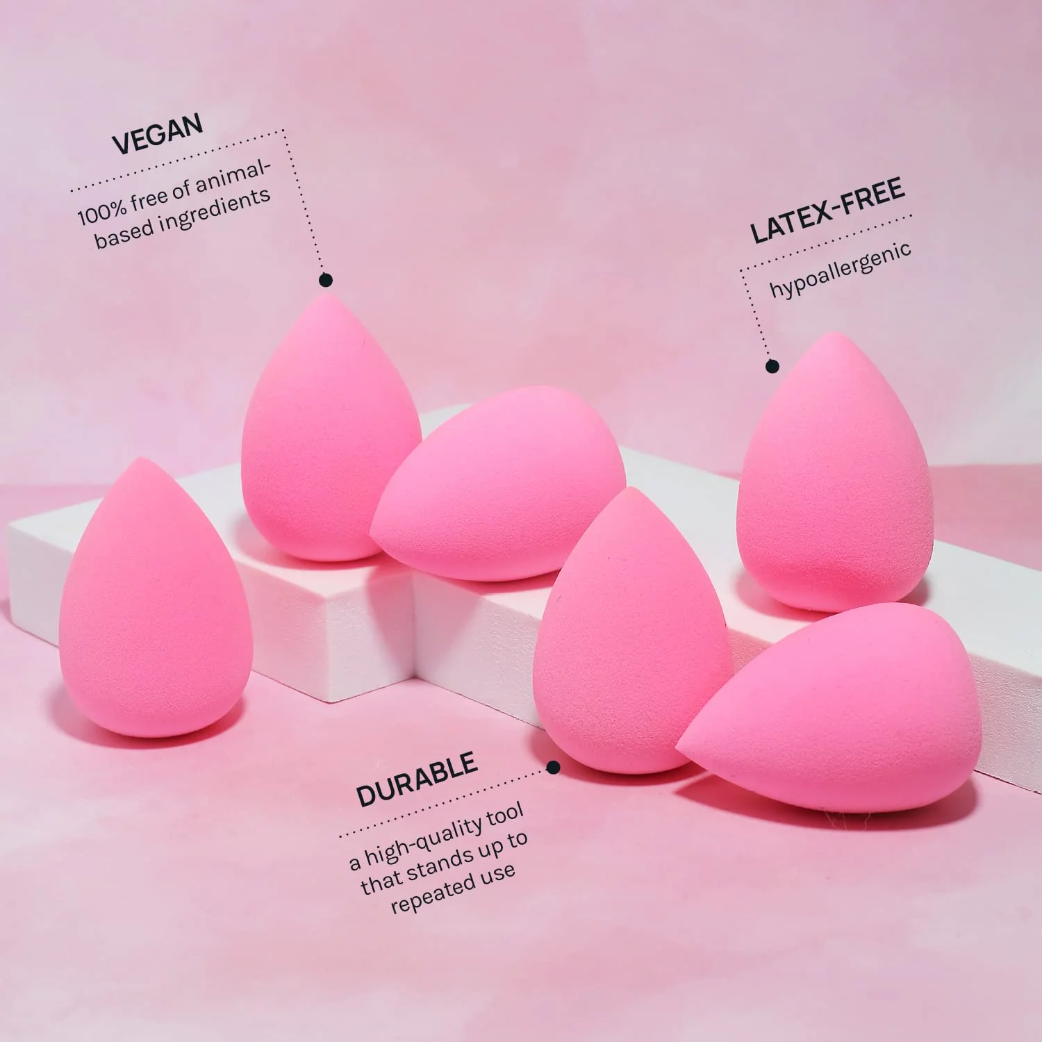 AOA Studio Collection makeup Sponge Set Latex Free and High-definition Set of 6 makeup Wonder blender For Powder Cream and Liquid, Super Soft Wonder Beauty Cosmetic - Image 3