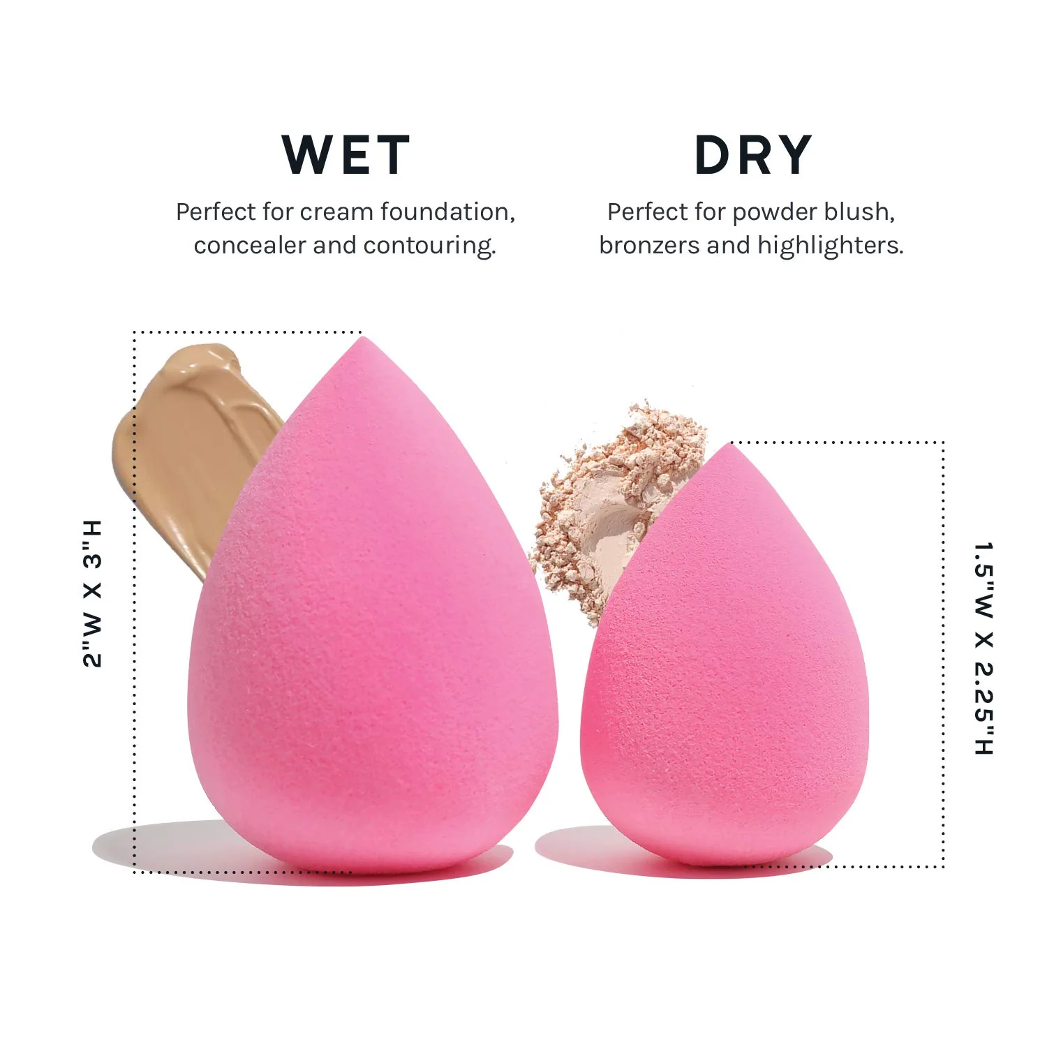 AOA Studio Collection makeup Sponge Set Latex Free and High-definition Set of 6 makeup Wonder blender For Powder Cream and Liquid, Super Soft Wonder Beauty Cosmetic - Image 4