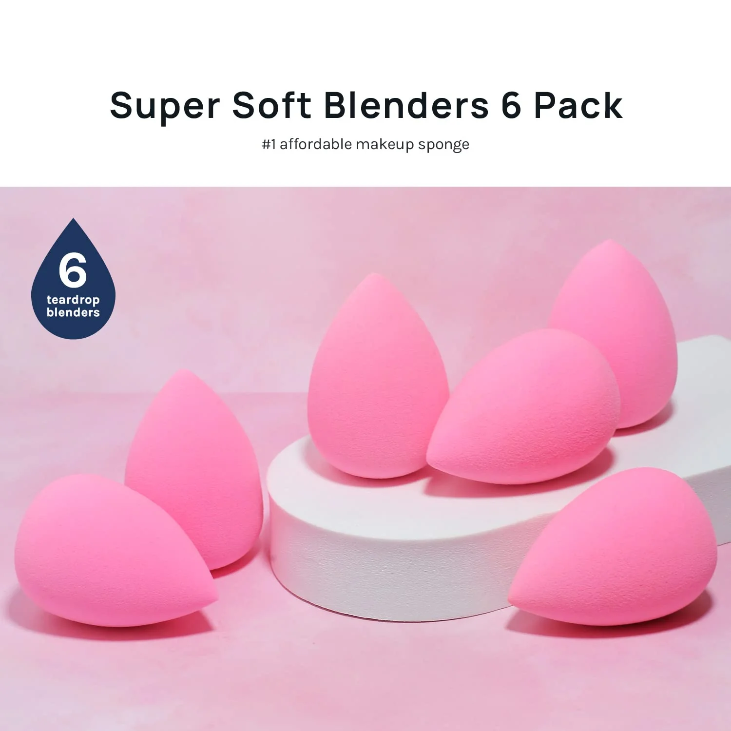 AOA Studio Collection makeup Sponge Set Latex Free and High-definition Set of 6 makeup Wonder blender For Powder Cream and Liquid, Super Soft Wonder Beauty Cosmetic - Image 8