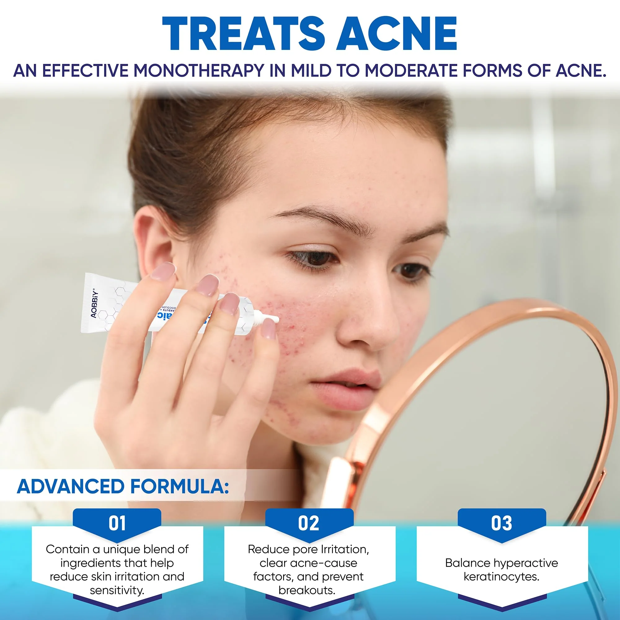 AOBBIY Azelaic Acid Cream for Face: Redness-Soothing Azelaic Acid Facial Cream for Uneven Tone, Blemish-Prone Skin, Pore Care, and Skin Clarity Support, 4 oz - Image 7