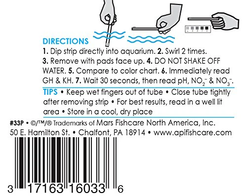 API 5-IN-1 TEST STRIPS Freshwater and Saltwater Aquarium Test Strips 100-Count Box - Image 7