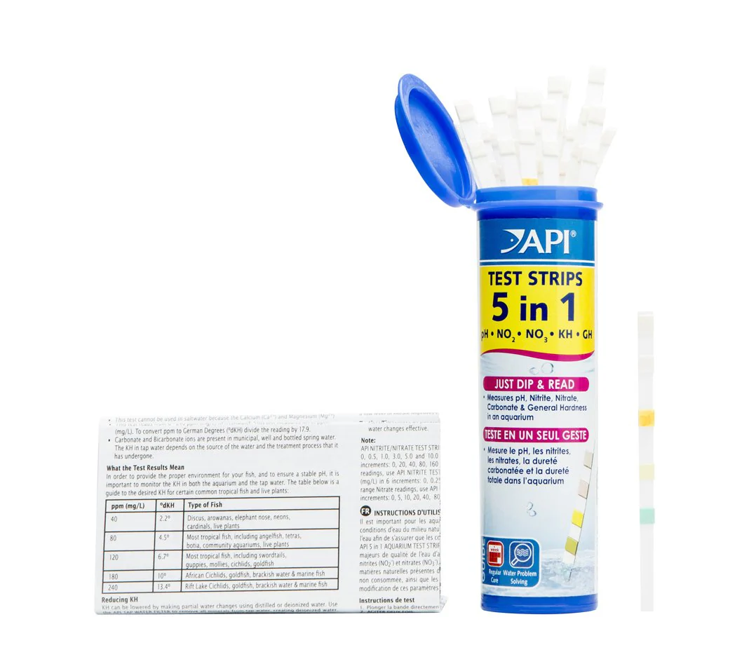 API 5-in-1 Test Strips Freshwater and Saltwater Aquarium Test Strips 25-Count Box - Image 8