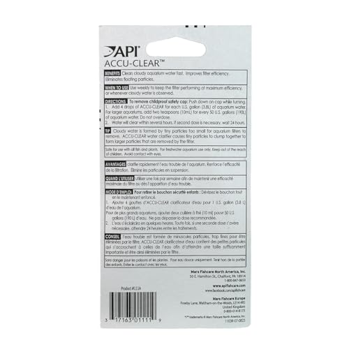 API ACCU-CLEAR Freshwater Aquarium Water Clarifier 1.25-Ounce Bottle (111A) - Image 8