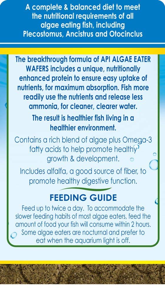 API ALGAE EATER WAFERS Algae Wafer Fish Food 6.4-Ounce Container - Image 6