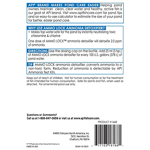 API POND AMMO-LOCK Ammonia detoxifier For Pond Water 16-Ounce Bottle - Image 7