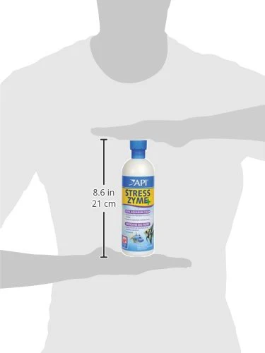 API STRESS ZYME Freshwater and Saltwater Aquarium Cleaning Solution 16-Ounce Bottle - Image 2