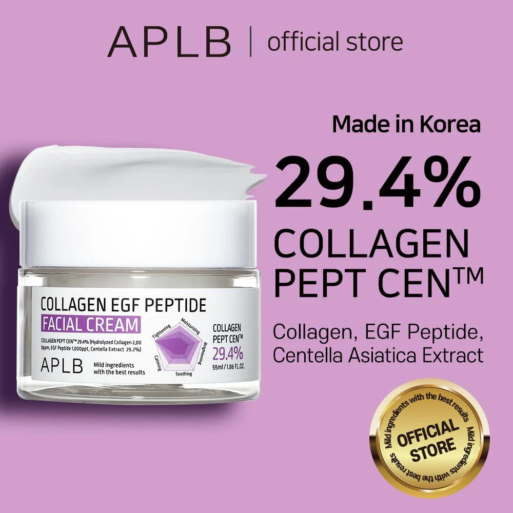 APLB Collagen EGF Peptide Facial Cream | COLLAGEN PEPT CEN™ 29.4% 1.86 FL.OZ/Korean Skincare, Elasticity care, Deep hydration, Revitalize for gentle and improve skin texture - Image 6