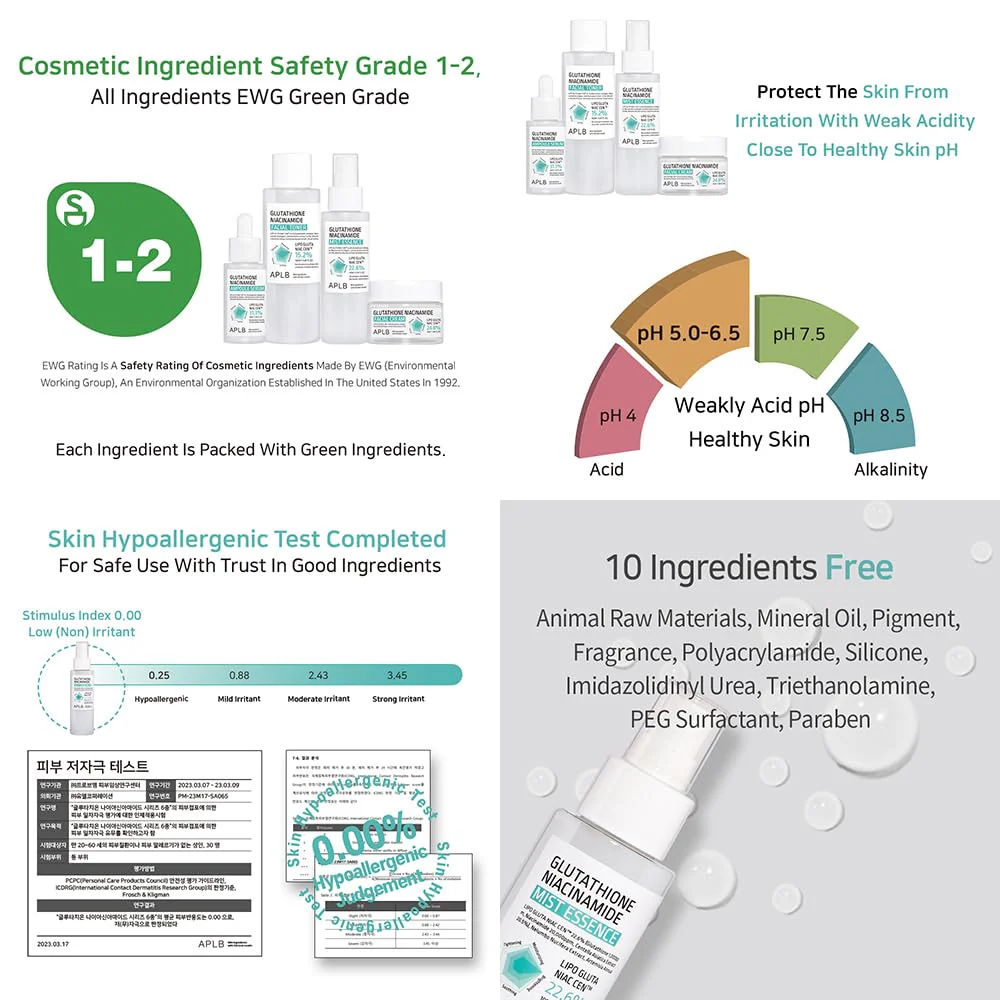 APLB Glutathione Niacinamide Mist Essence | LIPO GLUTA NIAC CEN™ 22.6% 3.55 FL.OZ/Korean Skincare, Replenishing moisture, Revitalize for gentle and improve skin texture through Niacinamide - Image 4