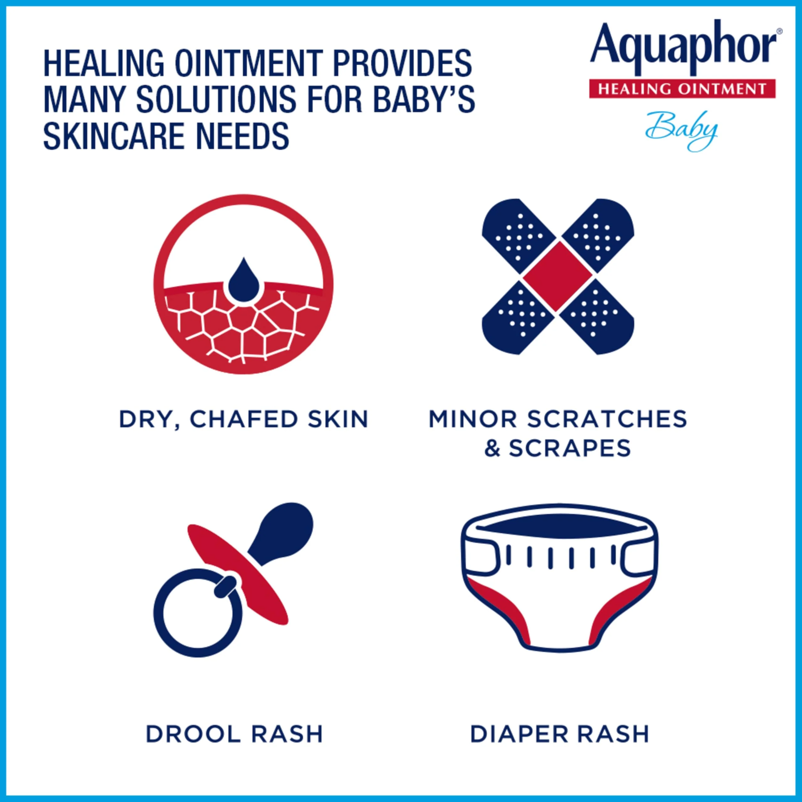 Aquaphor Baby Healing Ointment Advanced Therapy Skin Protectant for Chapped or Dry Skin, Drool Rash and Diaper Rash Ointment, Hypoallergenic Baby Essentials, Travel Size, 0.35 Oz Tube, Pack of 2 - Image 7