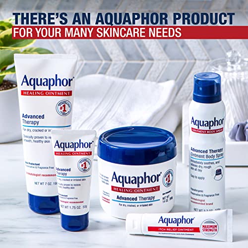 Aquaphor Healing Ointment, Advanced Therapy Skin Protectant, Multi-Purpose Healing Ointment and Body Moisturizer, For Dry, Cracked Skin, Minor Cuts and Burns, 14 Oz Jar - Image 5