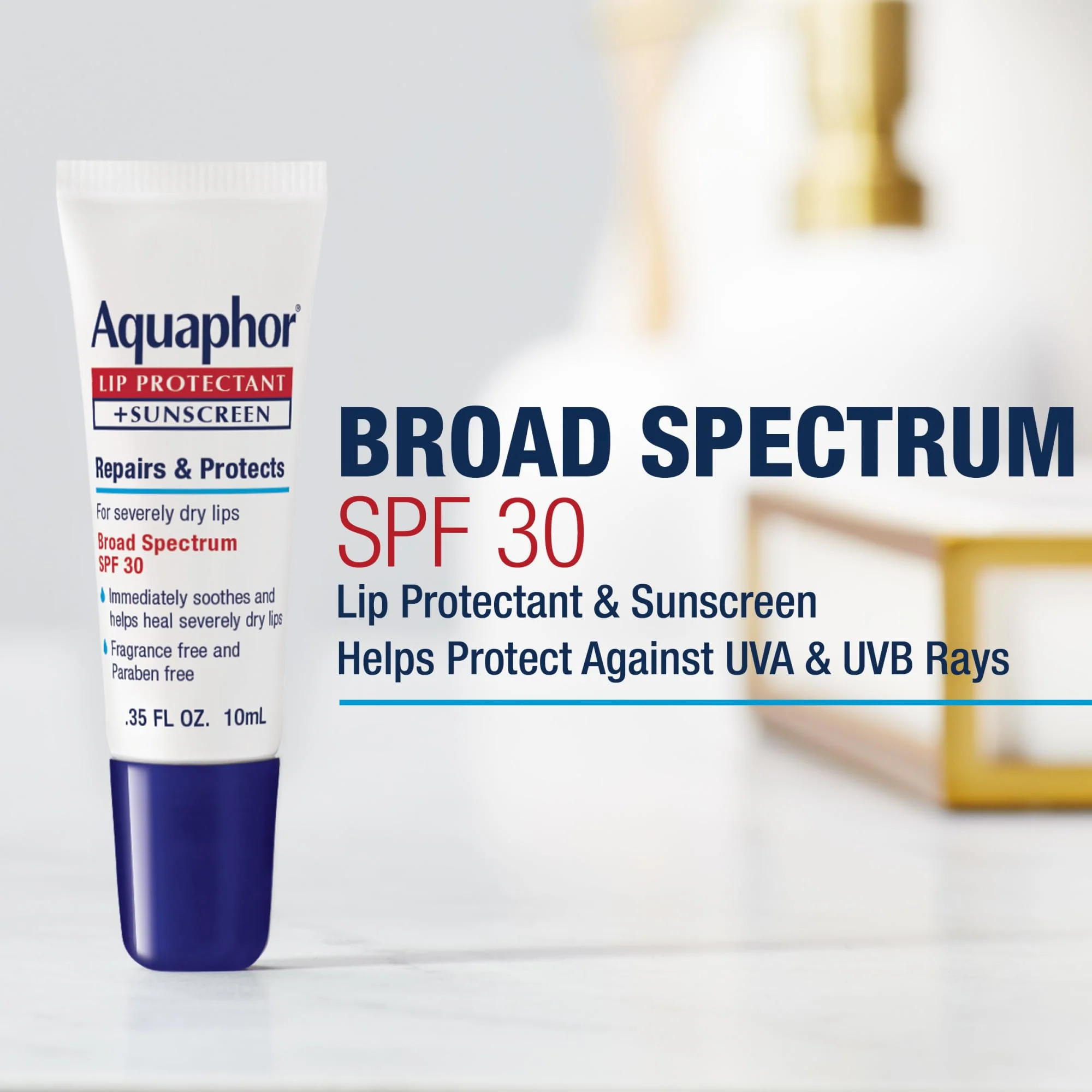 Aquaphor Lip Protectant and Sunscreen Ointment - Broad Spectrum SPF 30 - Relieves Chapped Lips - .35 fl. Oz. Tube - Image 12