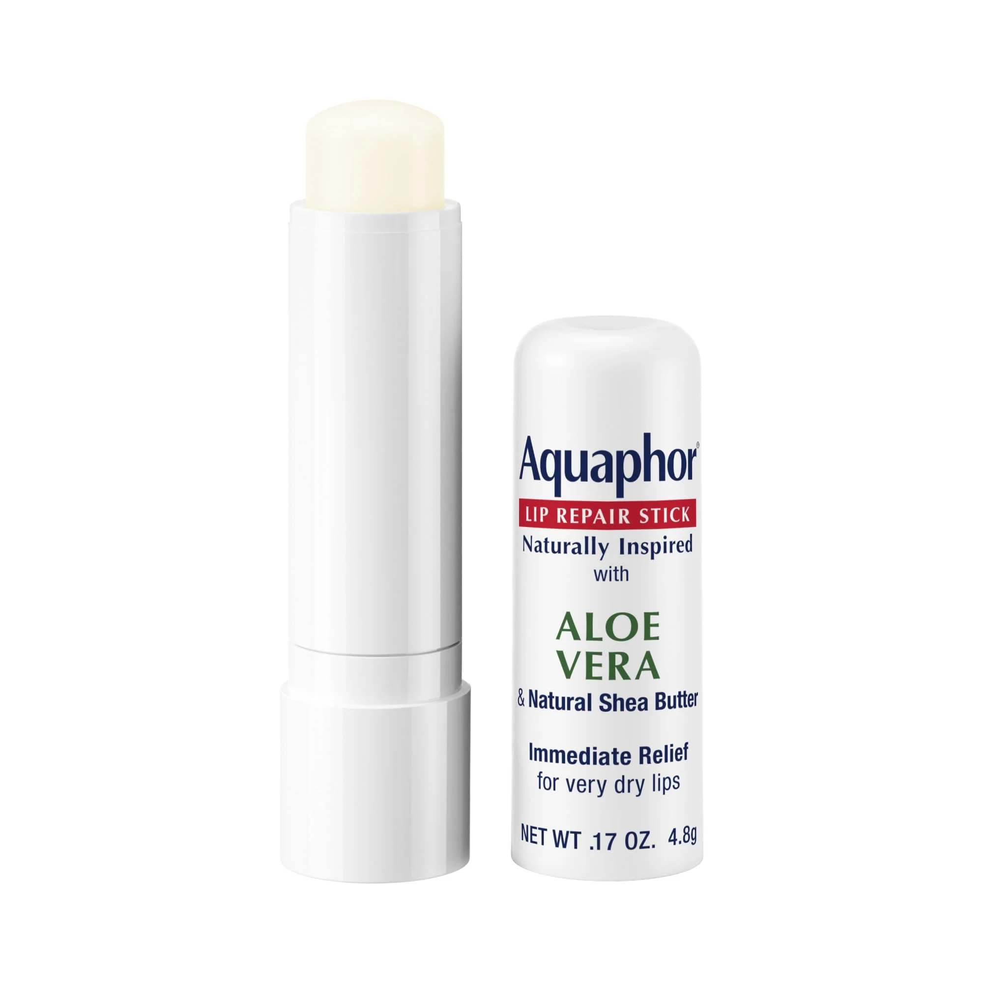 Aquaphor Naturally Inspired Lip Repair Stick with Aloe Vera and Natural Shea Butter, Hydrating Lip Balm Immediately Relieves Dryness, 0.17 Oz Stick - Image 10