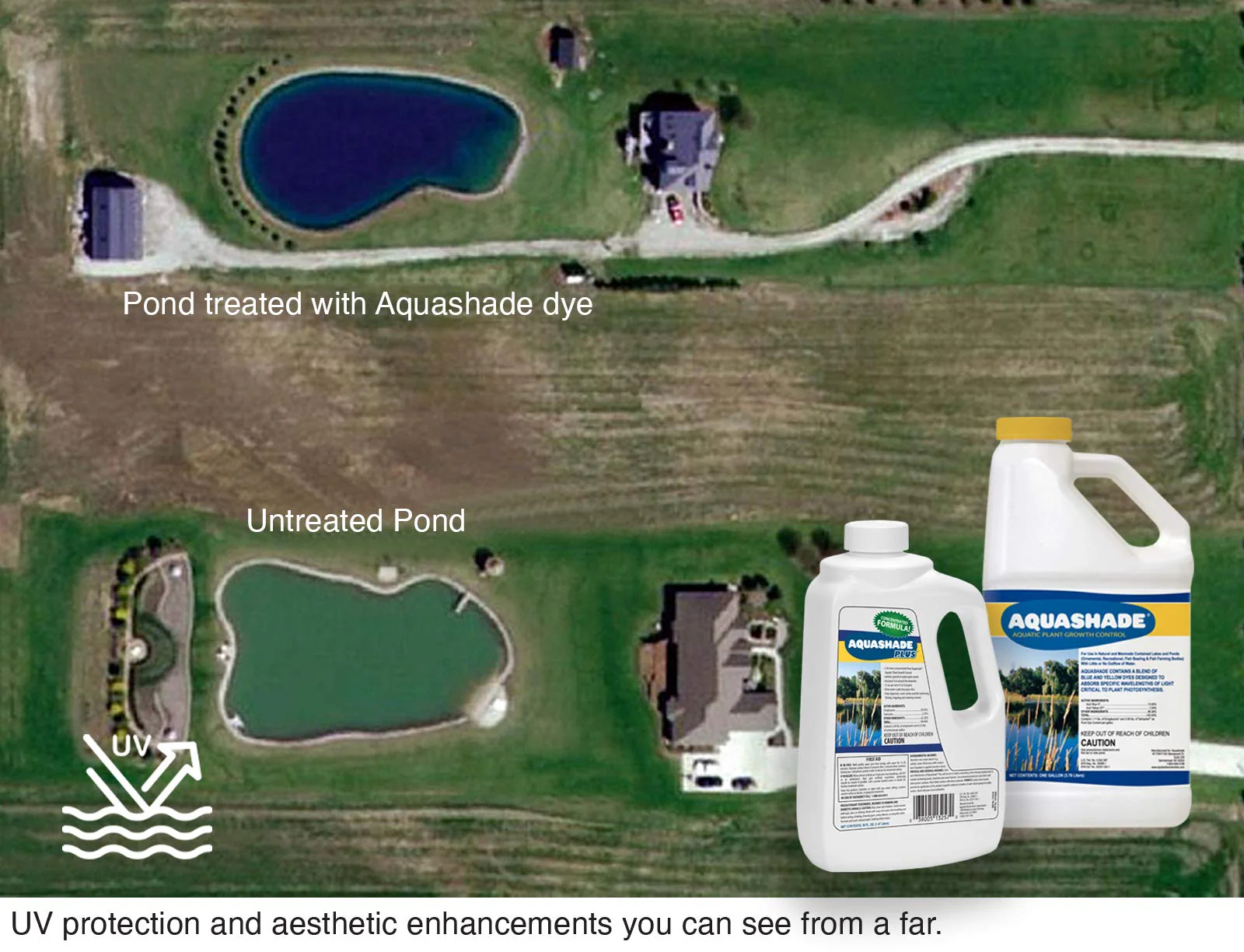 Aquashade Blue Pond Dye - 1 Gallon EPA-Approved Sunlight Blocker for Algae - Weed Suppression - Safe for Fish, Livestock and Swimming - Eco-Friendly Liquid Treatment for Water - Image 3