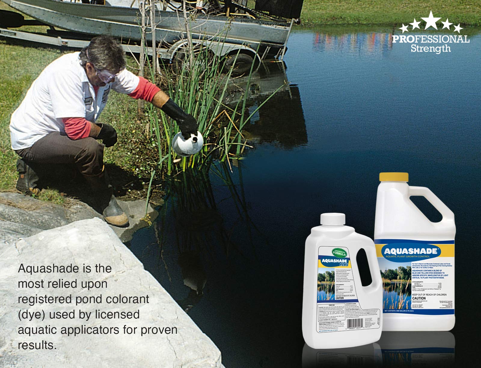 Aquashade Blue Pond Dye - 1 Gallon EPA-Approved Sunlight Blocker for Algae - Weed Suppression - Safe for Fish, Livestock and Swimming - Eco-Friendly Liquid Treatment for Water - Image 4
