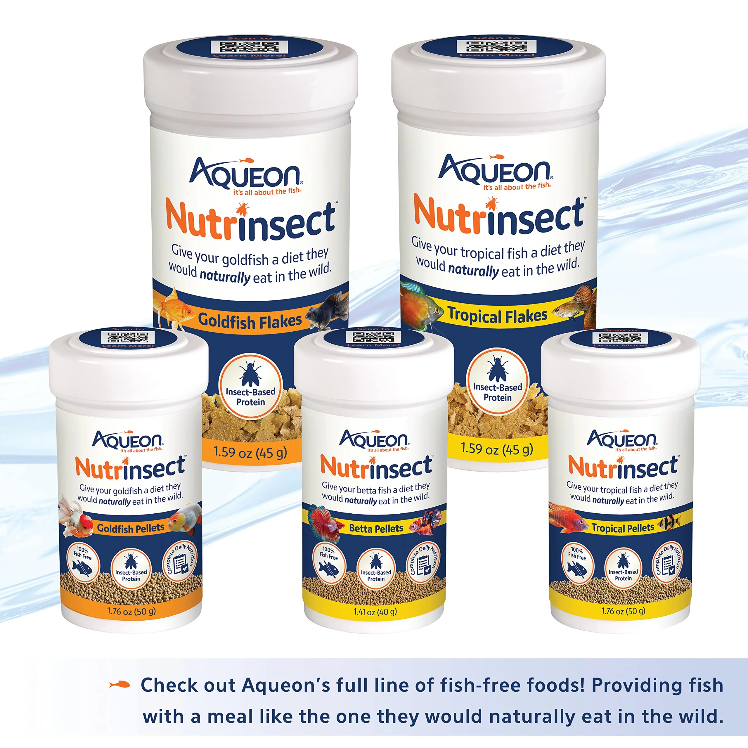Aqueon Nutrinsect Fish-Free Fish Food, Betta Pellets, 1.41 oz - Image 3