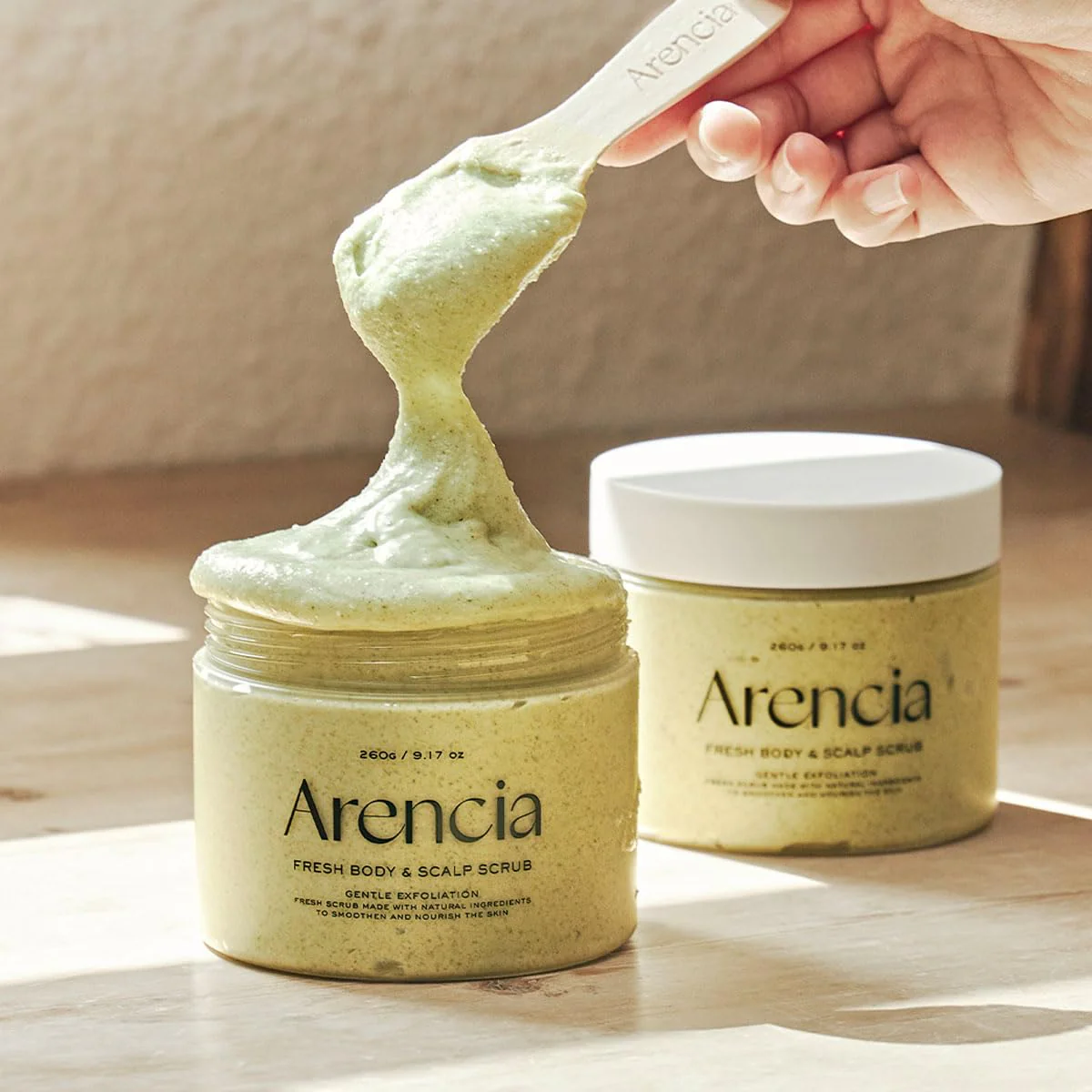 Arencia Fresh Cloud Sea Salt Body & Scalp Scrub (Mint)- Gentle Exfoliation for Softer, Refreshed Skin and Scalp, Korean Skin Care - Image 3