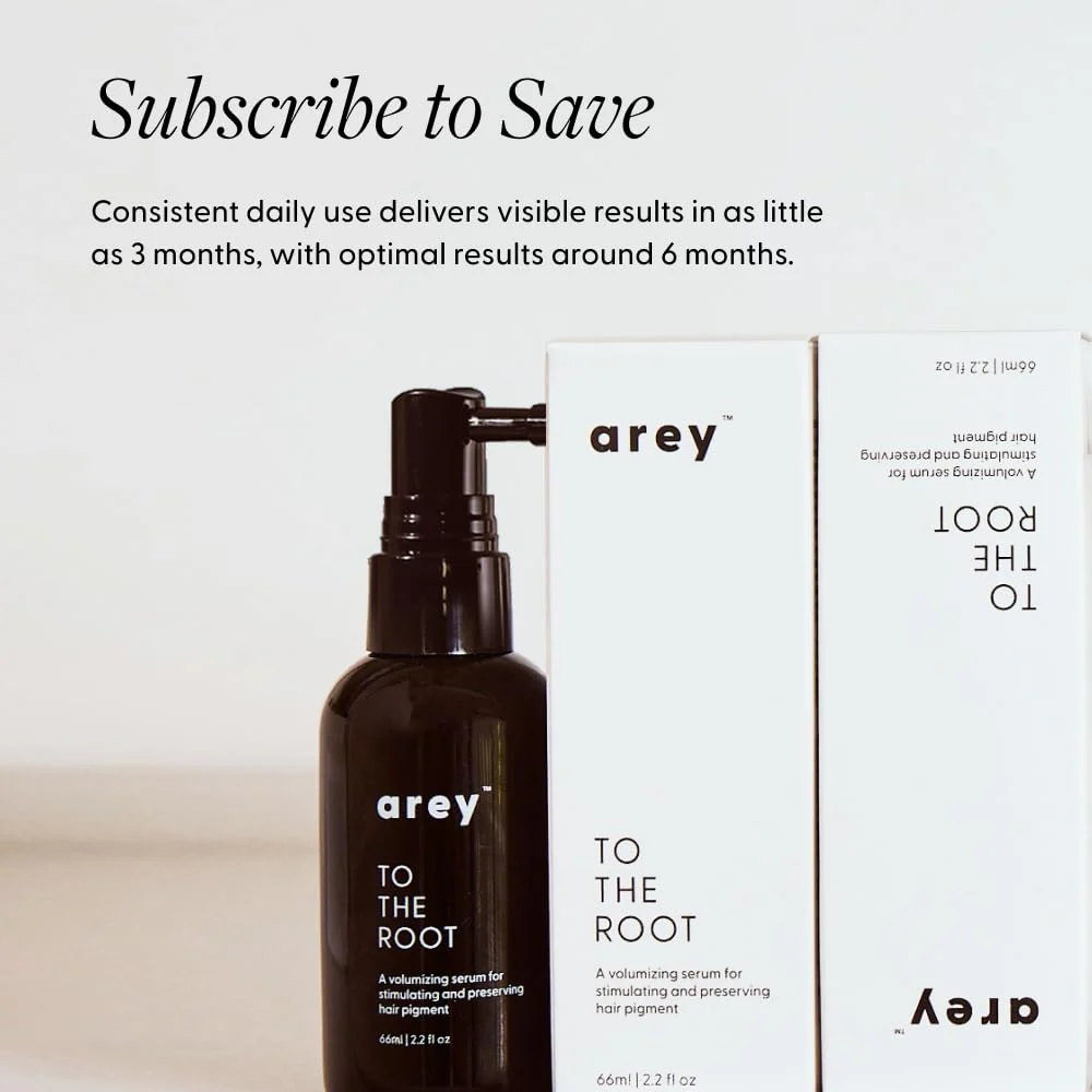 Arey To The Root Hair Serum for Women & Men | Slows Grey Hair Growth & Preserves Pigment in 3–6 Months | Anti Grey Scalp Serum for Healthier, Fuller-Looking Hair | Vegan & Oil-Free Formula (1 Month) - Image 2