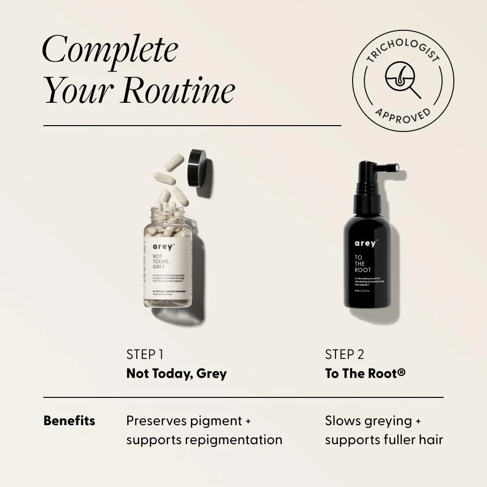 Arey To The Root Hair Serum for Women & Men | Slows Grey Hair Growth & Preserves Pigment in 3–6 Months | Anti Grey Scalp Serum for Healthier, Fuller-Looking Hair | Vegan & Oil-Free Formula (1 Month) - Image 4