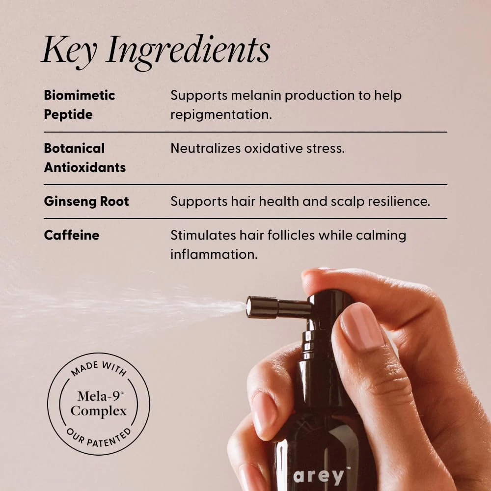 Arey To The Root Hair Serum for Women & Men | Slows Grey Hair Growth & Preserves Pigment in 3–6 Months | Anti Grey Scalp Serum for Healthier, Fuller-Looking Hair | Vegan & Oil-Free Formula (1 Month) - Image 6