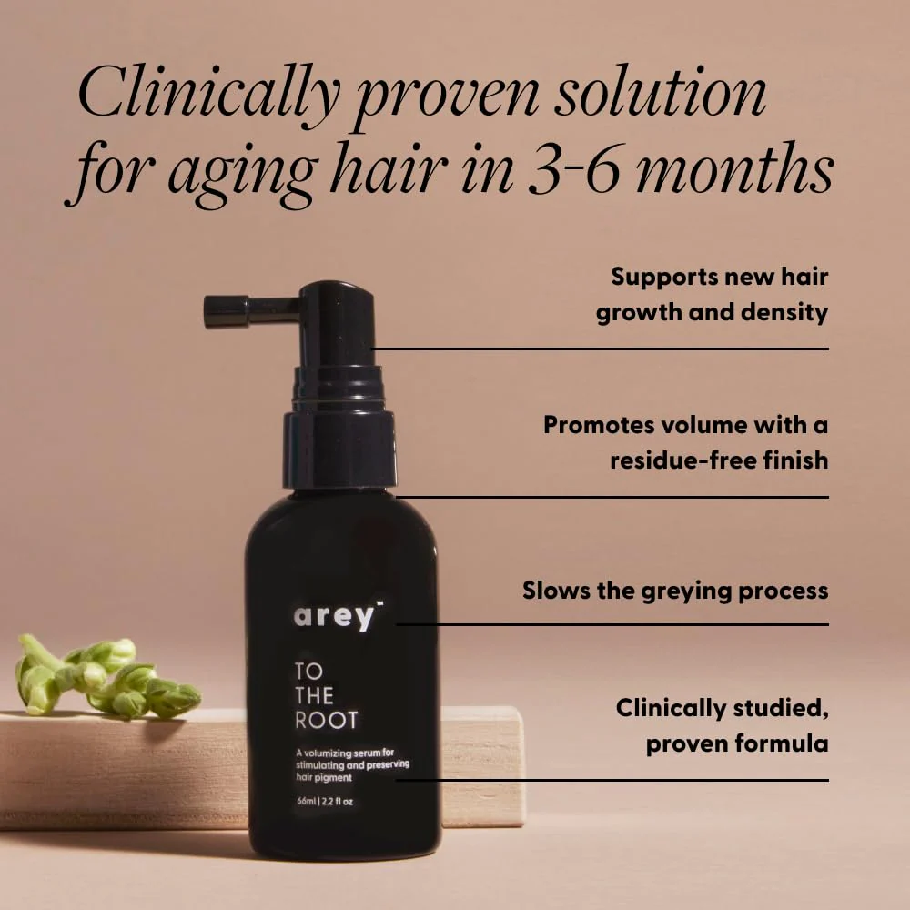 Arey To The Root Hair Serum for Women & Men | Slows Grey Hair Growth & Preserves Pigment in 3–6 Months | Anti Grey Scalp Serum for Healthier, Fuller-Looking Hair | Vegan & Oil-Free Formula (1 Month) - Image 8