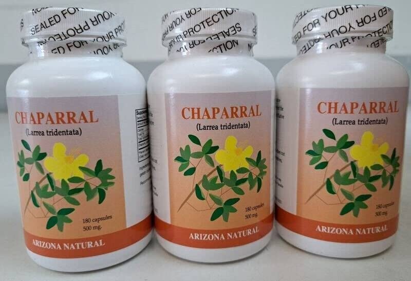 Arizona Natural Chaparral (Larrea tridentata), 500 mg, 180 Capsules - Image 3