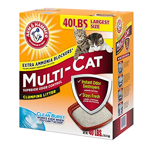 Arm & Hammer Multi-Cat Superior Odor Control with Clean Burst Clumping Cat Litter, 40lb - Image 4