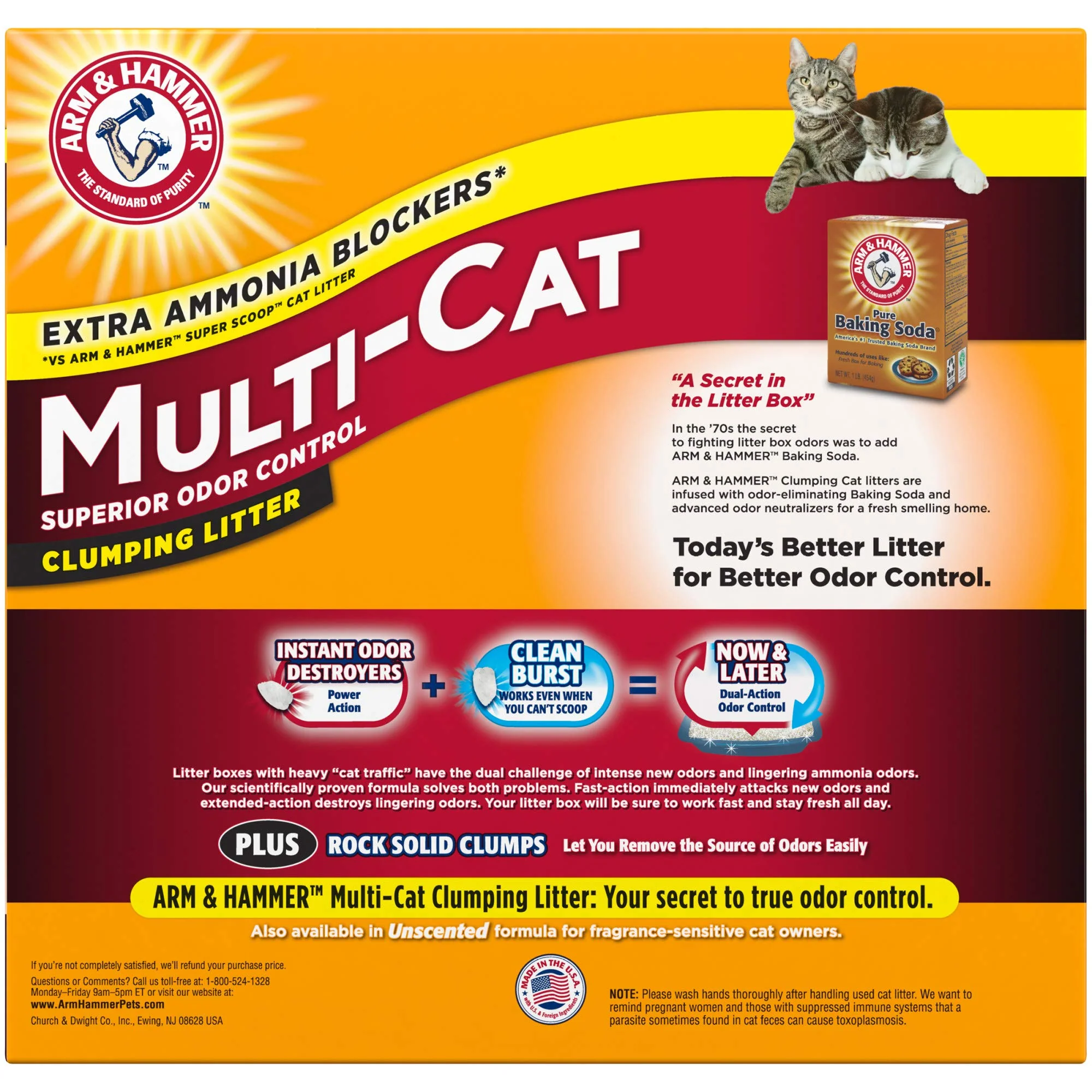Arm & Hammer MultiCat Clumping Litter, Scented 20lb Box - Image 26