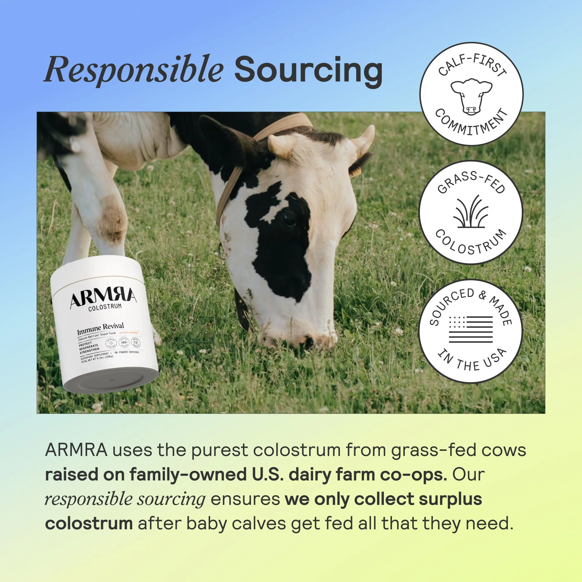 ARMRA Colostrum Powder | Unflavored | Gut Health & Bloating | Skin & Hair | Immunity | Keto, Gluten & Fat-Free | 30 Servings - Image 5