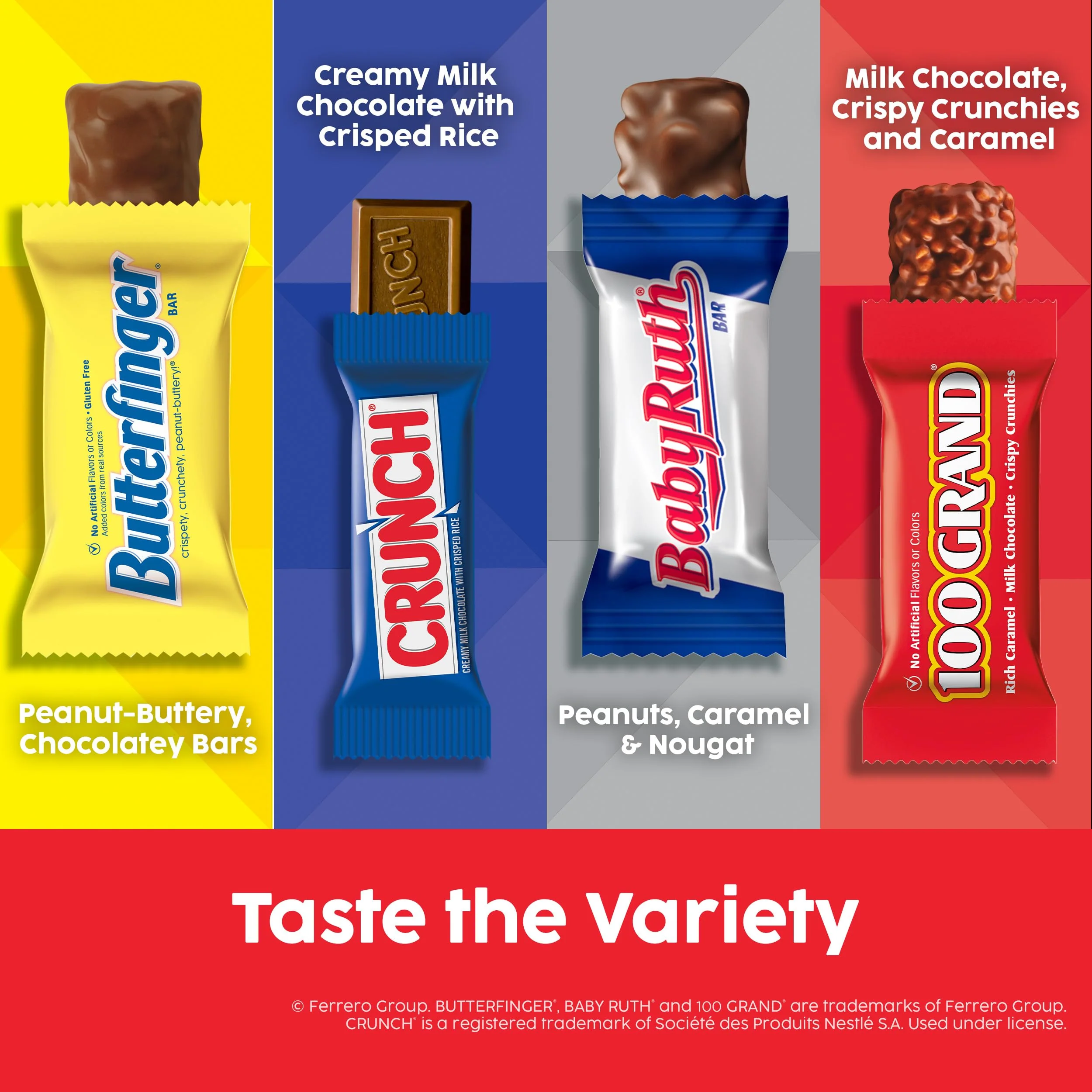 Assorted Butterfinger, Crunch, Baby Ruth, and 100 Grand Fun Size Chocolates, 60 count Party Pack, 37.2 oz - Image 7