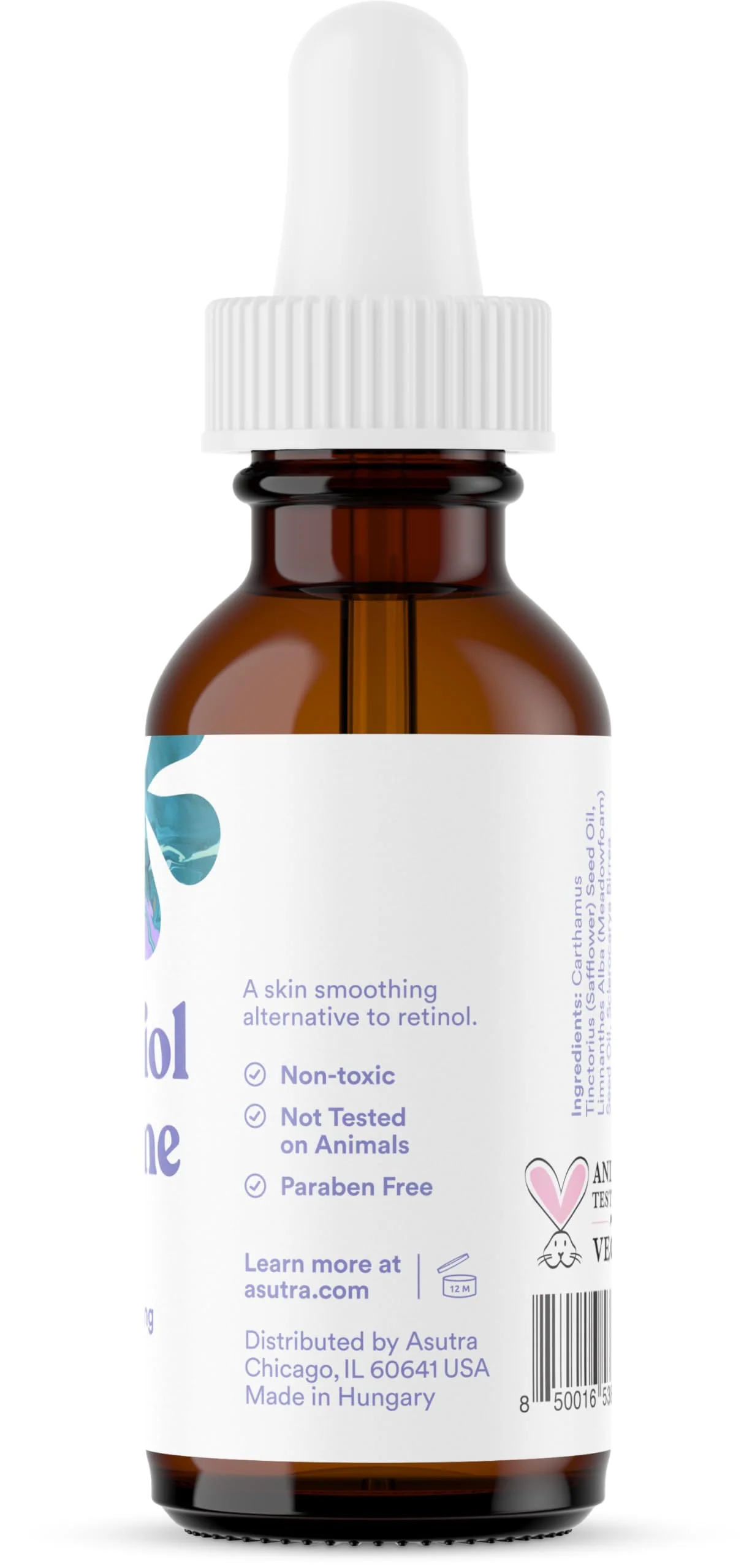 ASUTRA Bakuchiol Nighttime Serum, 1 fl oz - Skin Smoothing Retinol Alternative, Nourish and Hydrate Skin, Gentle Face Serum - Image 6