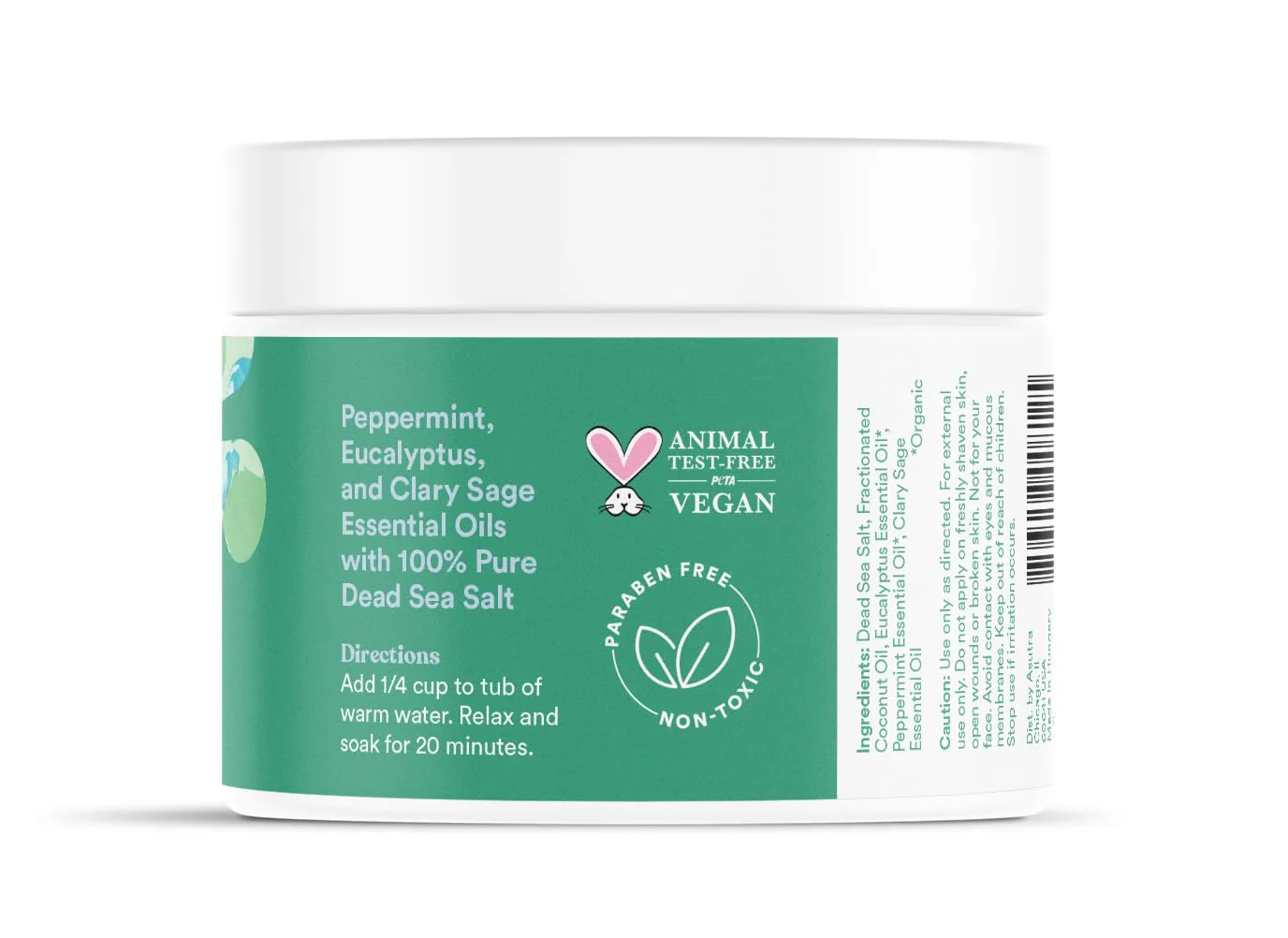 ASUTRA Dead Sea Bath Salts (Muscle & Joint), 16 oz - Soak in Rich & Vital Healing Minerals - Soften & Ease Sore Muscles with Eucalyptus, Peppermint, & Clary Sage Essential Oils - Image 2