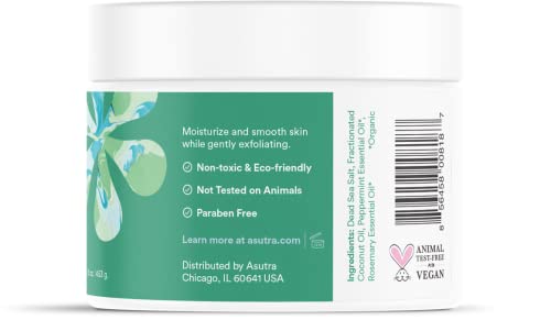 ASUTRA Dead Sea Salts Essential Oil Body Scrub Bundle – 3, Full-Size 16 oz Body Scrubs – Refreshing Jasmine, Sensual Rose, Purifying Peppermint – Ultra Hydrating, Gentle, and Moisturizing - Image 4