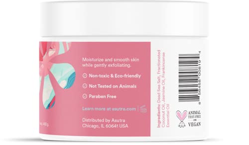 ASUTRA Dead Sea Salts Essential Oil Body Scrub Bundle – 3, Full-Size 16 oz Body Scrubs – Refreshing Jasmine, Sensual Rose, Purifying Peppermint – Ultra Hydrating, Gentle, and Moisturizing - Image 9