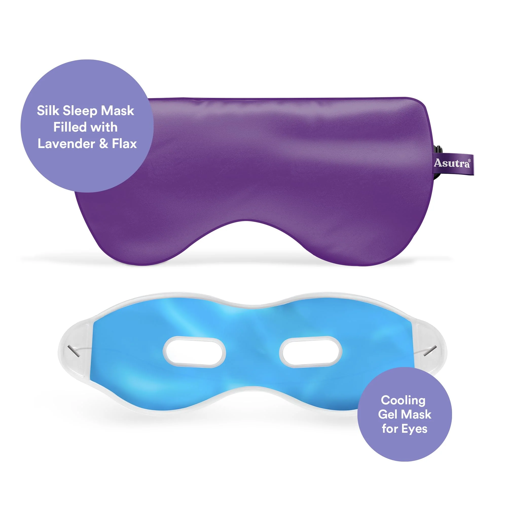 ASUTRA Dorm Set Bundle, 3 Products – Purple Silk Eye Mask Filled with Lavender and Flax Seeds, Melatonin Lotion with Magnesium and Shea Butter, Lavender and Chamomile Aromatherapy Mist - Image 5