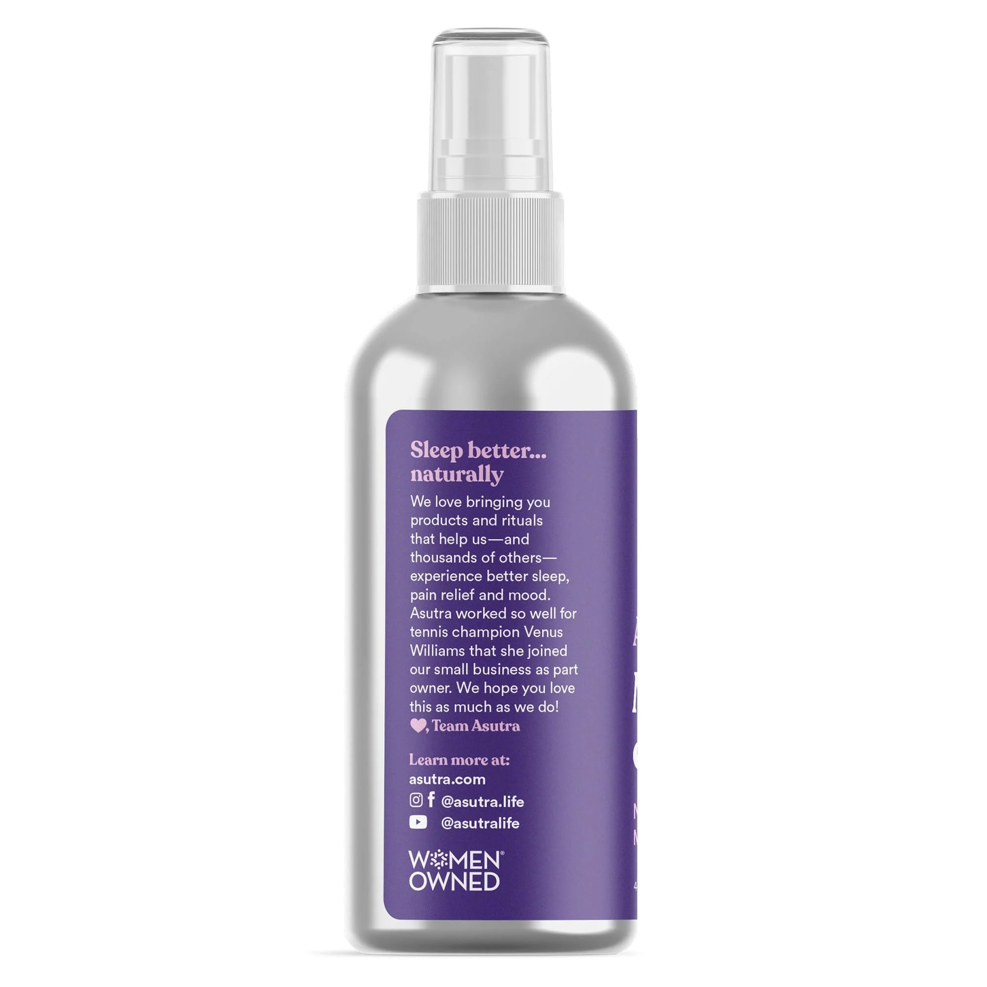 ASUTRA Topical Magnesium Chloride Oil Spray with Lavender and Melatonin, 4 fl oz - Image 2