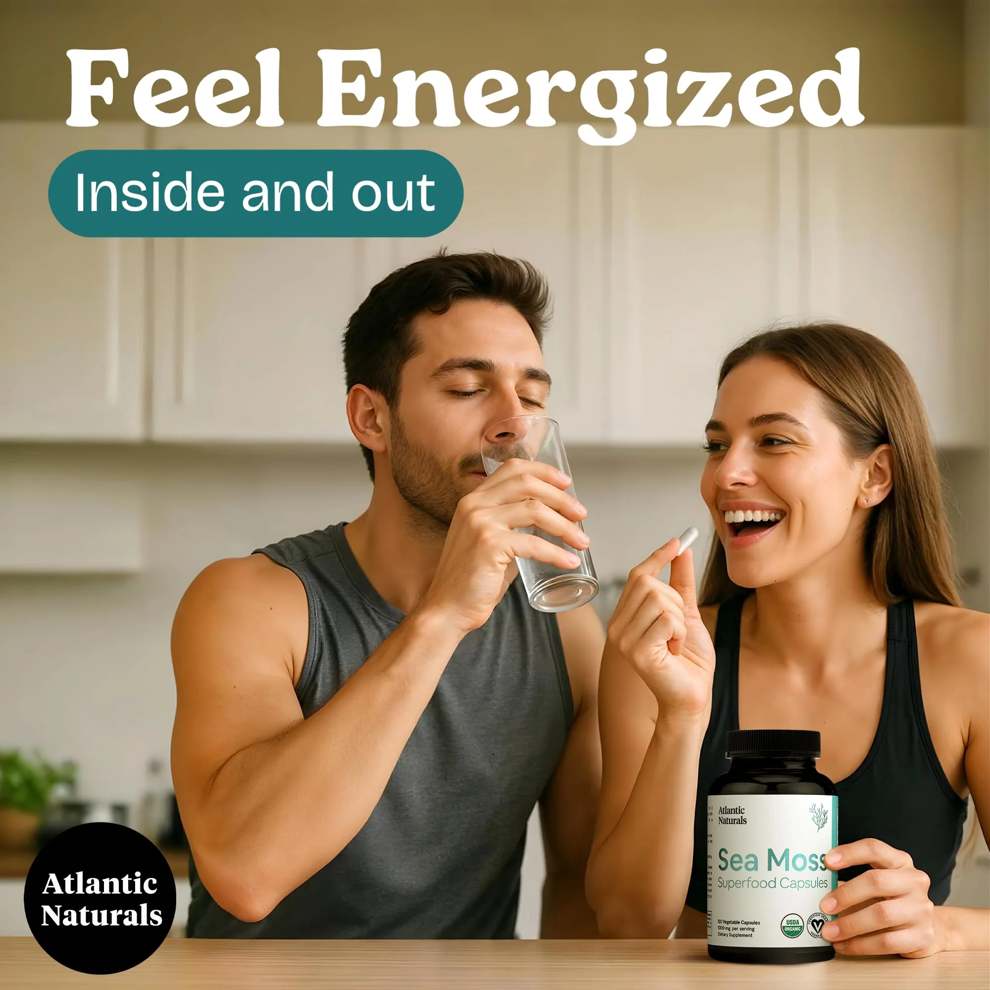 Atlantic Naturals Superfood Organic Irish Sea Moss Capsules - 120 Veggie Capsules | Wildcrafted Organic Sea Moss Supplement for Men & Women | Better Than Sea Moss Gel | Support Immunity & Skin, 1000mg - Image 5