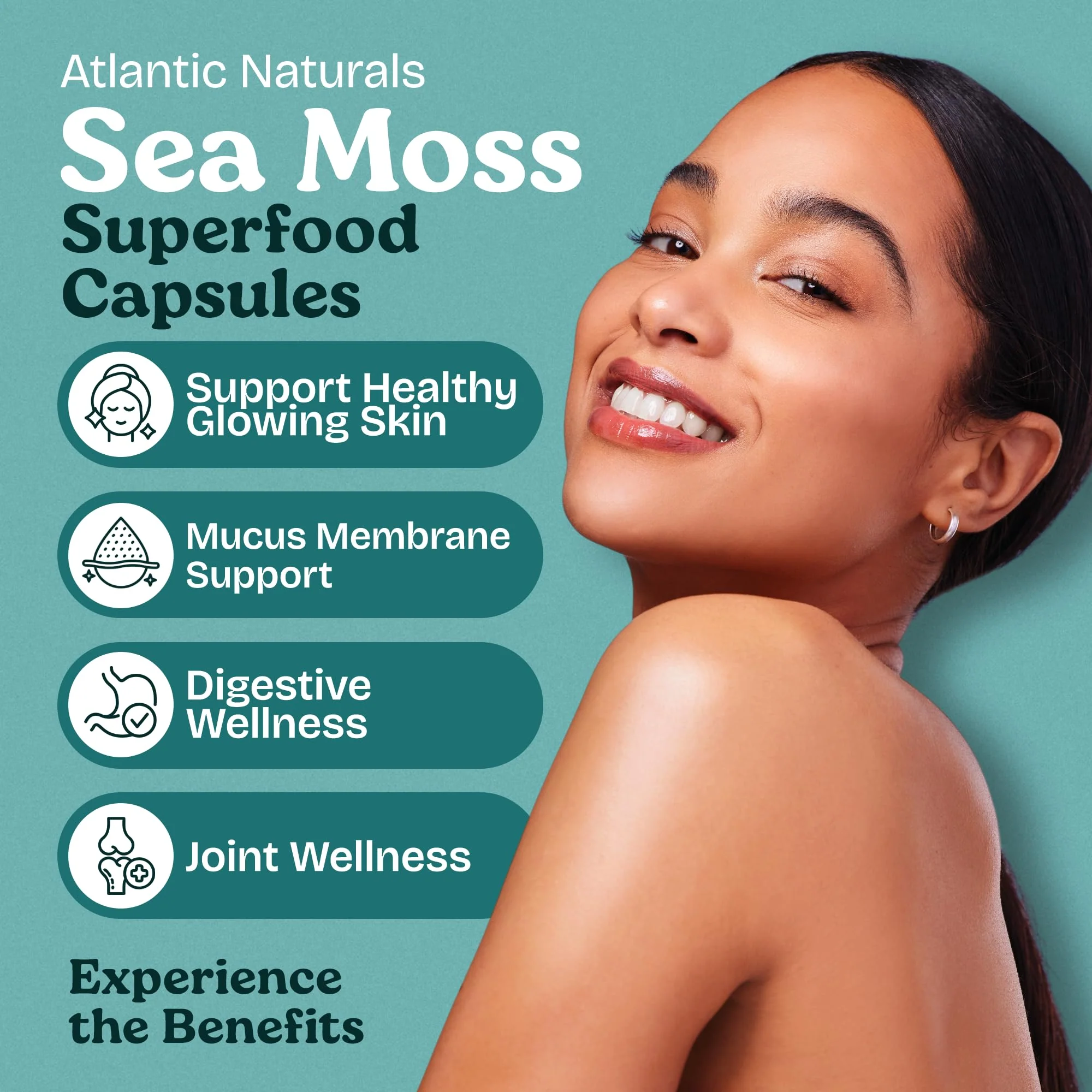 Atlantic Naturals Superfood Organic Irish Sea Moss Capsules - 120 Veggie Capsules | Wildcrafted Organic Sea Moss Supplement for Men & Women | Better Than Sea Moss Gel | Support Immunity & Skin, 1000mg - Image 7