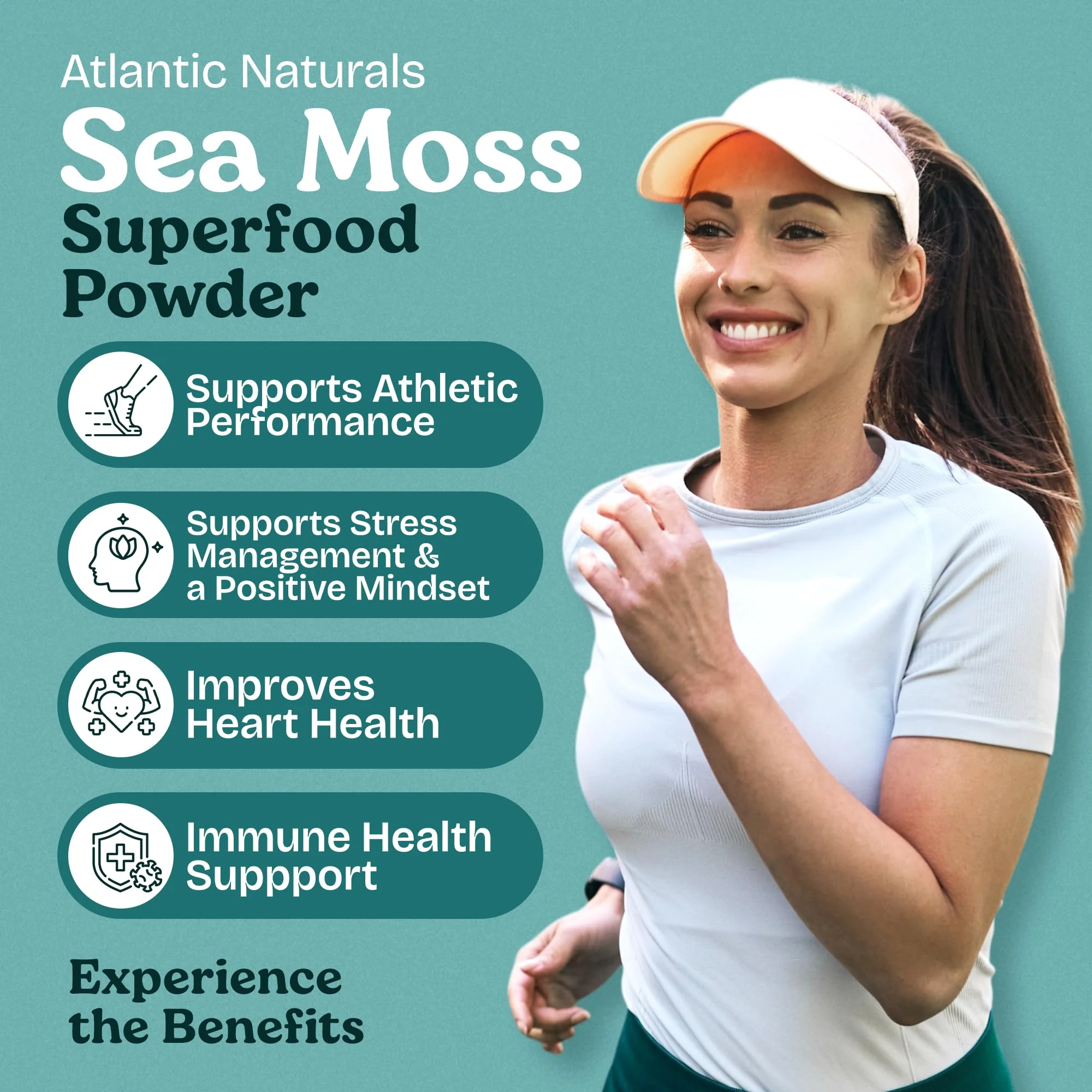 Atlantic Naturals Superfood Organic Sea Moss Powder Blend with Ashwagandha, Maca Root & Beet Root | Ideal for Healthy Skin, Positive Mood & Energy | Vanilla Flavor (150g) - Image 7